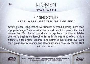 2020 Topps Women of Star Wars #84 Sy Snootles Back