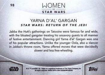 2020 Topps Women of Star Wars #98 Yarna D'Al' Gargan Back