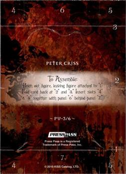 2010 Press Pass The Legend of Kiss - Pop Ups #PU-3 Peter Criss Back