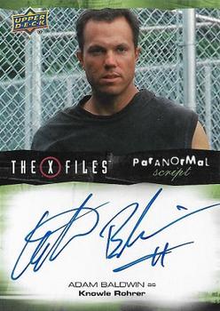 2019 Upper Deck The X-Files UFOs and Aliens Edition - Paranormal Script #A-AB Adam Baldwin Front