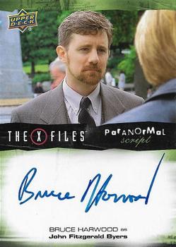 2019 Upper Deck The X-Files UFOs and Aliens Edition - Paranormal Script #A-BH Bruce Harwood Front