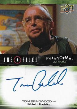 2019 Upper Deck The X-Files UFOs and Aliens Edition - Paranormal Script #A-TB Tom Braidwood Front