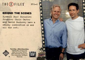 2019 Upper Deck The X-Files UFOs and Aliens Edition - Behind the Scenes #BTS-6 Chris Carter, Gillian Anderson and David Duchovny Back