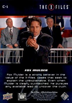 2019 Upper Deck The X-Files UFOs and Aliens Edition - Characters #C-1 Fox Mulder Back
