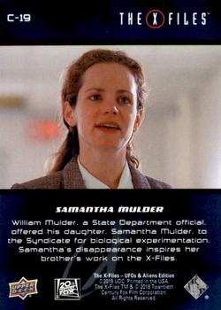 2019 Upper Deck The X-Files UFOs and Aliens Edition - Characters #C-19 Samantha Mulder Back