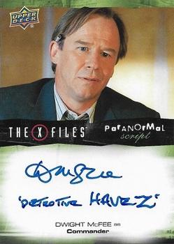 2019 Upper Deck The X-Files UFOs and Aliens Edition - Paranormal Script - Inscribed #A-DM Dwight McFee Front