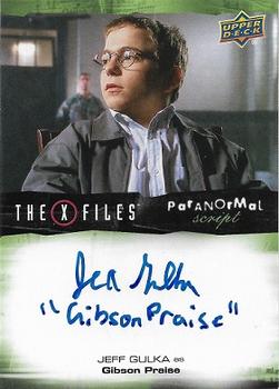 2019 Upper Deck The X-Files UFOs and Aliens Edition - Paranormal Script - Inscribed #A-JG Jeff Gulka Front