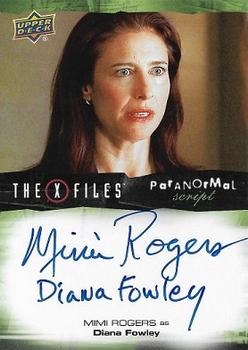 2019 Upper Deck The X-Files UFOs and Aliens Edition - Paranormal Script - Inscribed #A-RO Mimi Rogers Front