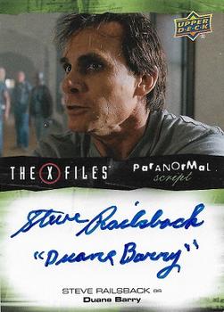 2019 Upper Deck The X-Files UFOs and Aliens Edition - Paranormal Script - Inscribed #A-SR Steve Railsback Front