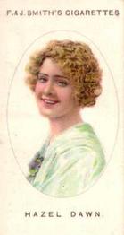1920 F. & J. Smith's Cinema Stars #8 Hazel Dawn Front