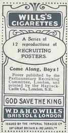 1915 Wills's Recruiting Posters #NNO Come Along, Boys Back
