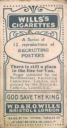 1915 Wills's Recruiting Posters #NNO There is still a place in the line for You. Back