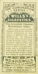 1911 Wills's The Coronation Series #39 The Jerusalem Chamber, Westminster Abbey Back