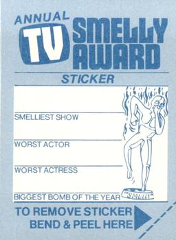 1980 Fleer TV Smelly Awards Stickers #10 Lone Stranger Back