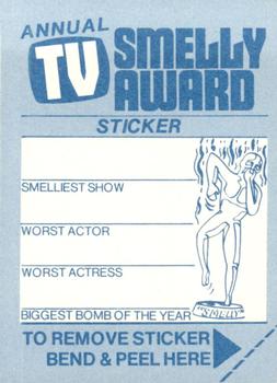 1980 Fleer TV Smelly Awards Stickers #11 Wring Around The Collar Back