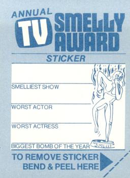 1980 Fleer TV Smelly Awards Stickers #27 Dynamite Detergent Back