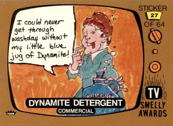 1980 Fleer TV Smelly Awards Stickers #27 Dynamite Detergent Front