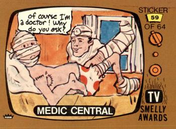 1980 Fleer TV Smelly Awards Stickers #59 Medic Central Front