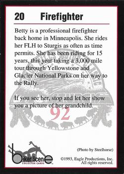 1993 Eagle Productions Black Hills Motor Classic Sturgis #20 Firefighter Back