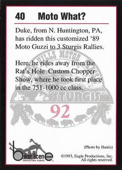 1993 Eagle Productions Black Hills Motor Classic Sturgis #40 Moto What? Back