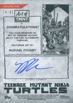 2019 Topps The Art of TMNT - Artist Autographs Green #5 Michael Dooney Back