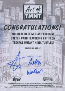2019 Topps The Art of TMNT - Sketch Artists #NNO Adam Worton Back