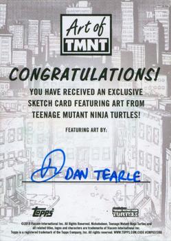 2019 Topps The Art of TMNT - Sketch Artists #NNO Dan Tearle Back