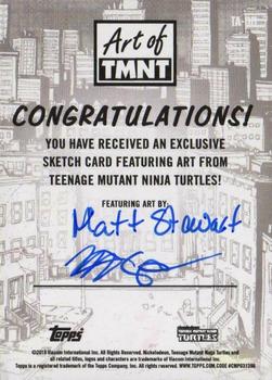 2019 Topps The Art of TMNT - Sketch Artists #NNO Matt Stewart Back