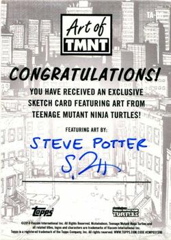 2019 Topps The Art of TMNT - Sketch Artists #NNO Steve Potter Back
