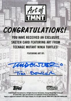 2019 Topps The Art of TMNT - Sketch Artists #NNO Tim Dowler Back