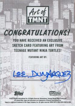 2019 Topps The Art of TMNT - Sketch Artists #NNO Lee Dumarquez Back