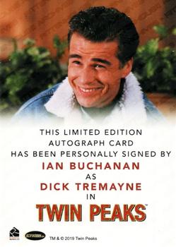 2019 Rittenhouse Twin Peaks Archives - Classic Autographs #NNO Ian Buchanan Back