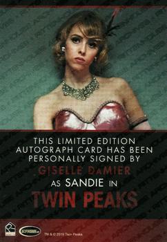 2019 Rittenhouse Twin Peaks Archives - Modern Autographs #NNO Giselle DaMier Back