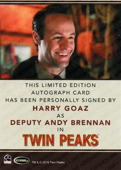 2019 Rittenhouse Twin Peaks Archives - Classic Inscription Autographs #NNO Harry Goaz Back