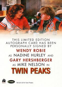 2019 Rittenhouse Twin Peaks Archives - Dual Autographs #NNO Gary Hershberger / Wendy Robie Back