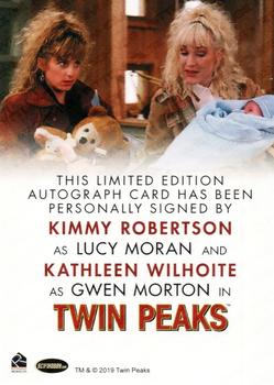 2019 Rittenhouse Twin Peaks Archives - Dual Autographs #NNO Kimmy Robertson / Kathleen Wilhoite Back