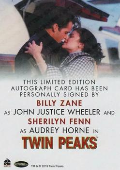 2019 Rittenhouse Twin Peaks Archives - Dual Autographs #NNO Sherilyn Fenn / Billy Zane Back