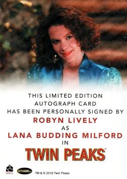2019 Rittenhouse Twin Peaks Archives - 18-Case Incentive Classic Autographs #NNO Robyn Lively Back