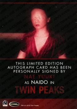 2019 Rittenhouse Twin Peaks Archives - 18-Case Incentive Modern Autographs #NNO Nae Yuuki Back