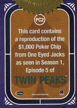 2019 Rittenhouse Twin Peaks Archives - Poker Chips #PC2 Broken Poker Chip Back
