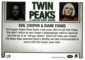 2019 Rittenhouse Twin Peaks Archives - 2017 A Limited Event Relationships #L9 Evil Cooper / Diane Evans Back