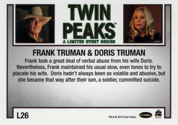 2019 Rittenhouse Twin Peaks Archives - 2017 A Limited Event Relationships #L26 Frank Truman / Doris Truman Back