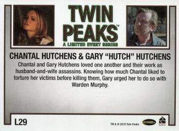 2019 Rittenhouse Twin Peaks Archives - 2017 A Limited Event Relationships #L29 Chantal Hutchens / Gary 