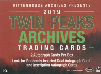 2019 Rittenhouse Twin Peaks Archives - Promos #P2 Dougie Jones / Janey-E Jones Back