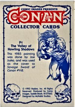 1993 Comic Images Conan Series 1 - Prisms #P1 The Valley of Howling Shadows Back