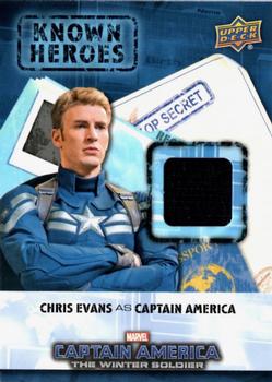 2016 Upper Deck Captain America Civil War (Walmart) - Known Heroes #KH-CT Chris Evans Front