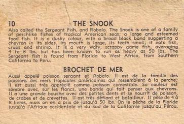 1962 Parkhurst Fish (V339-19) #10 Snook Back