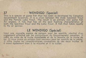 1962 Parkhurst Fish (V339-19) #37 Wendigo Back