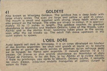 1962 Parkhurst Fish (V339-19) #41 Goldeye Back