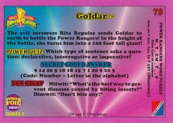 1994 Collect-A-Card Mighty Morphin Power Rangers (Hobby) - Powerfoil #79 Goldar Back
